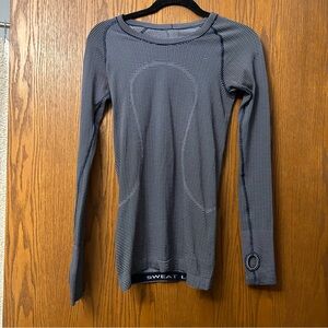lululemon athletica Striped Long Sleeve Tee - Black and White